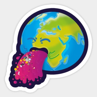 Earth barf! Sticker